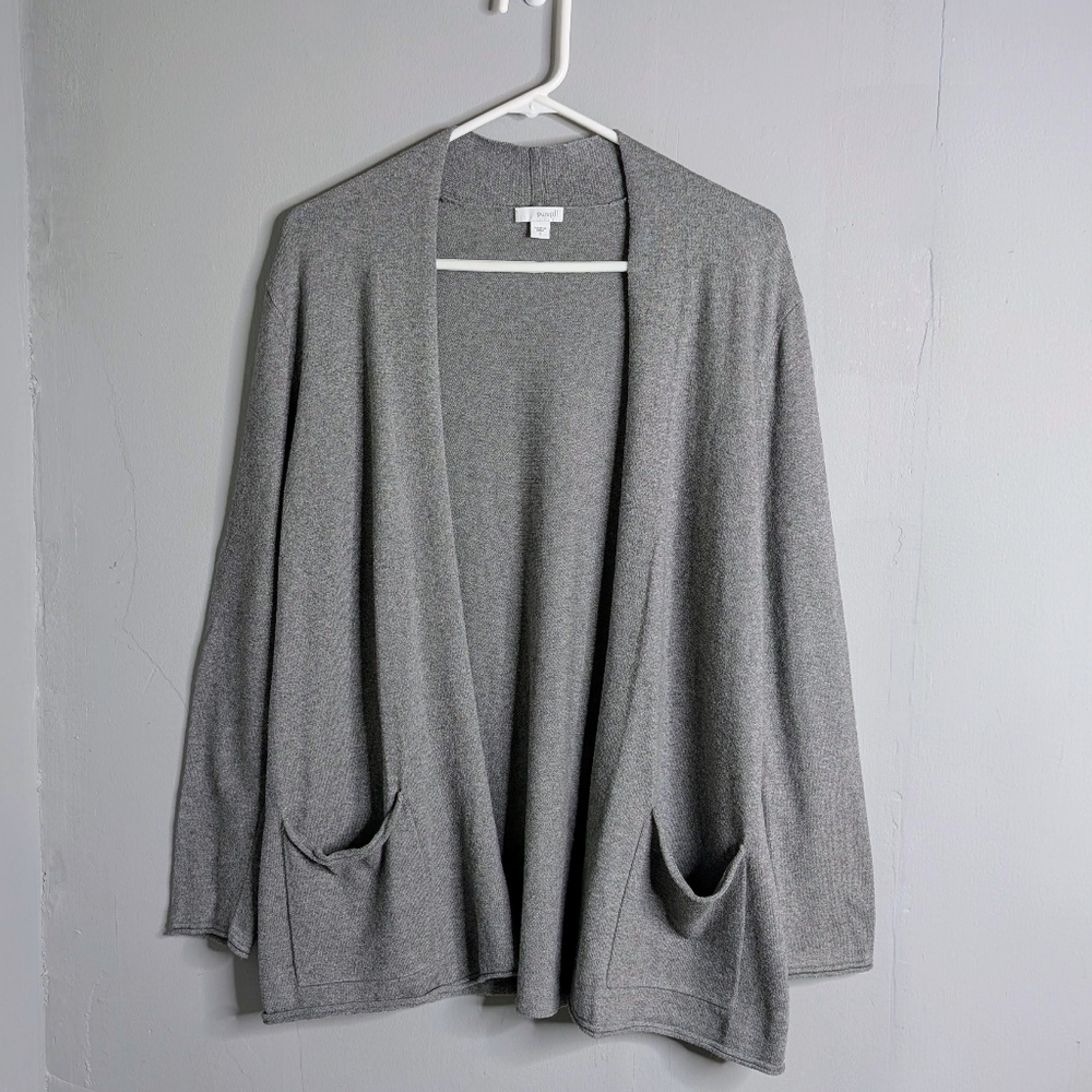 Cashmere Cotton Blend Cardigan J Jill Gray S Small